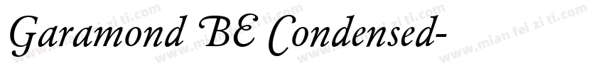 Garamond BE Condensed字体转换